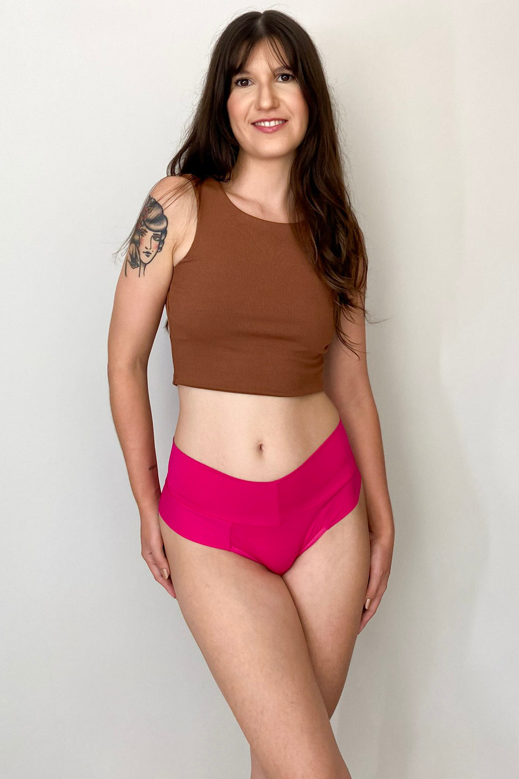 Calcinha Fio Duplo De Cós Alto Em Microfibra