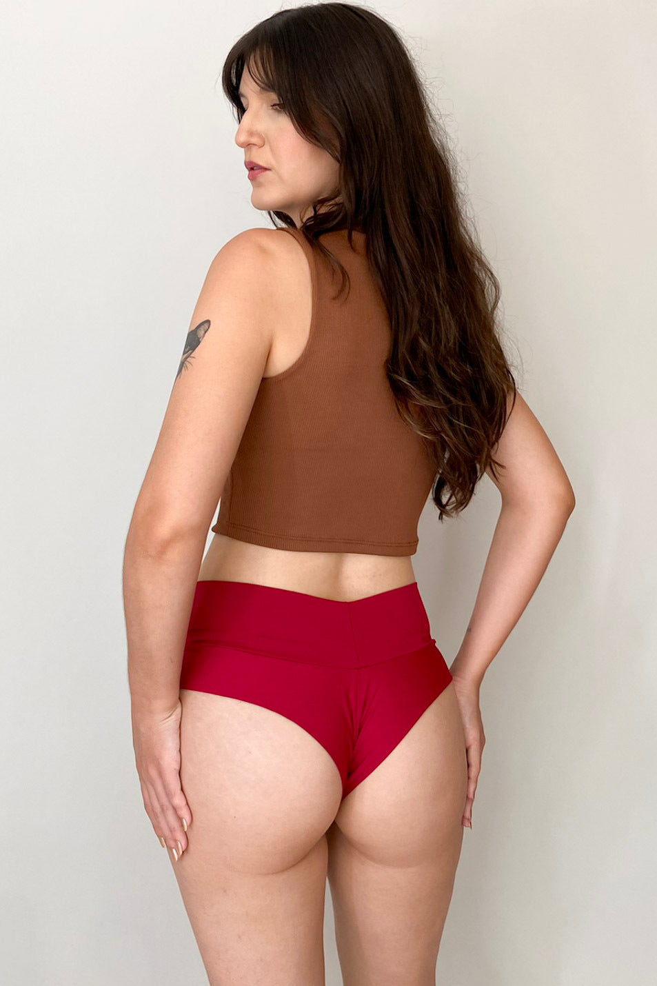 Calcinha Fio Duplo De Cós Alto Em Microfibra