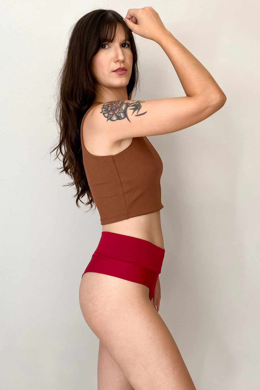 Calcinha Fio Duplo De Cós Alto Em Microfibra