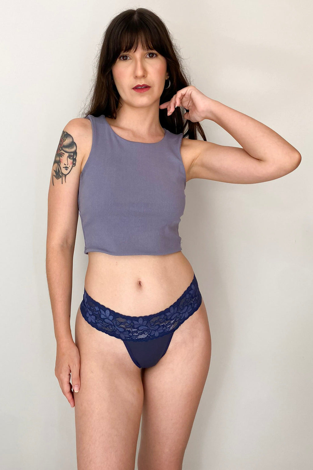 Calcinha Fio Duplo De Cós Em Renda Kira