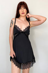 Camisola Em Liganete Vênus Com Detalhes Em Renda- Preta