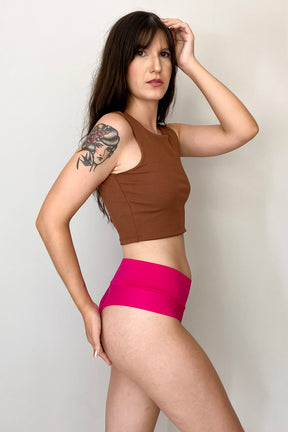 Calcinha Fio Duplo De Cós Alto Em Microfibra