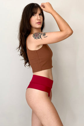 Calcinha Fio Duplo De Cós Alto Em Microfibra