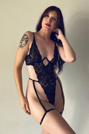 Body Feminino Sensações Em Renda Sem Bojo - Preto