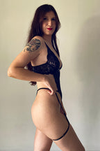 Body Feminino Sensações Em Renda Sem Bojo - Preto