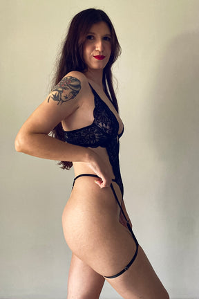 Body Feminino Sensações Em Renda Sem Bojo - Preto