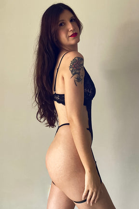 Body Feminino Sensações Em Renda Sem Bojo - Preto